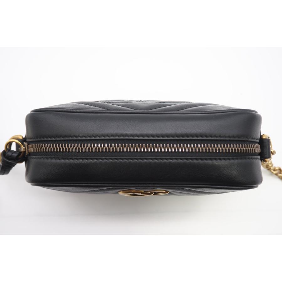 ★3日以内返品可★ 極美品 GUCCI グッチ GGマーモント ミニ カメラバッグ 448065 ショルダーバッグ ブラック | GUCCI | 04