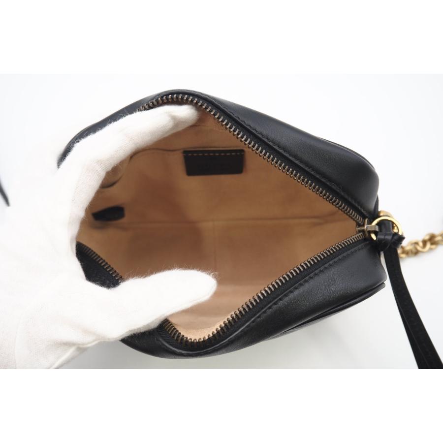 ★3日以内返品可★ 極美品 GUCCI グッチ GGマーモント ミニ カメラバッグ 448065 ショルダーバッグ ブラック | GUCCI | 06