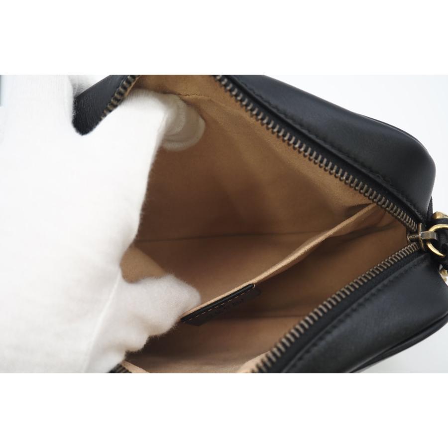 ★3日以内返品可★ 極美品 GUCCI グッチ GGマーモント ミニ カメラバッグ 448065 ショルダーバッグ ブラック | GUCCI | 07