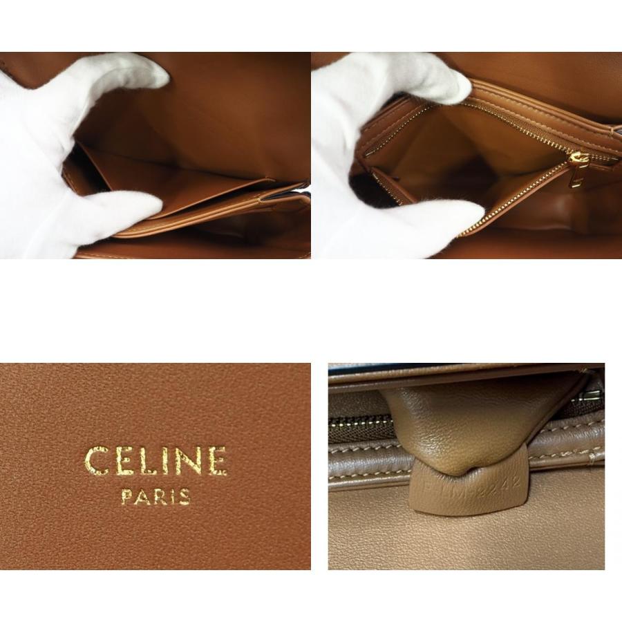 ★3日以内返品可★ 美品 CELINE セリーヌ テキスタイル & カーフスキン クラシック トリオンフ バッグ ナチュラル | CELINE | 09