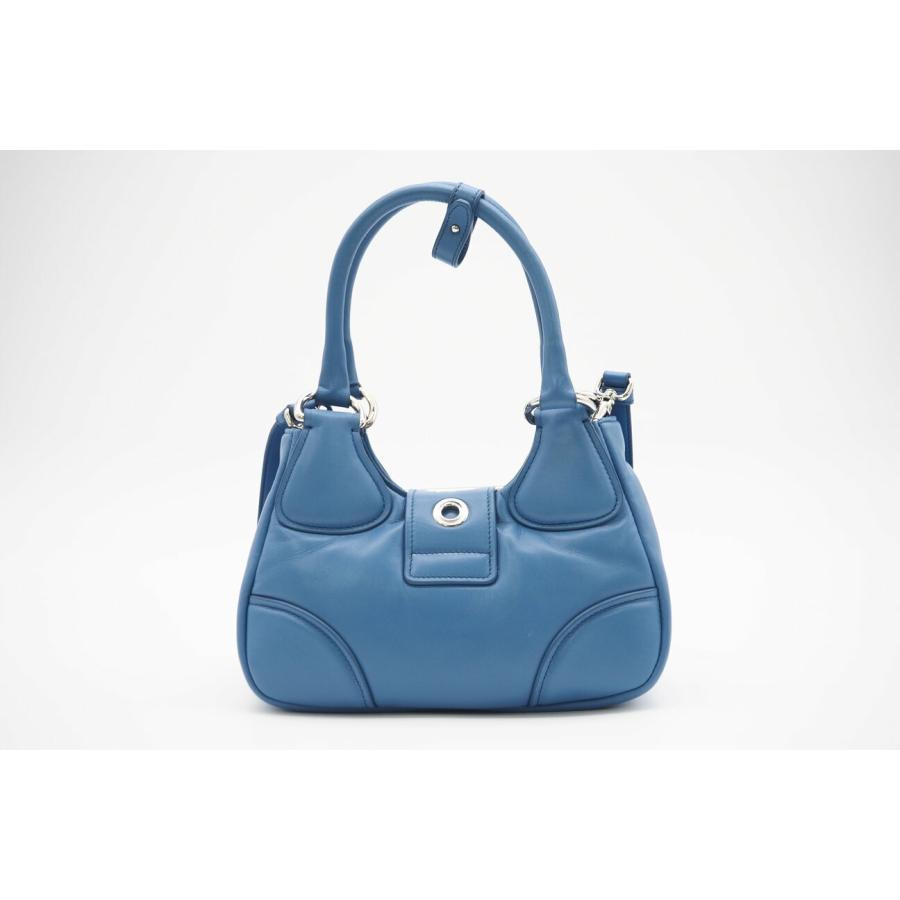 ★3日以内返品可★ 美品 PRADA プラダ パデッドナッパ ナッパソフト ムーン レザー 2WAYハンドバッグ 1BA381 | PRADA | 03