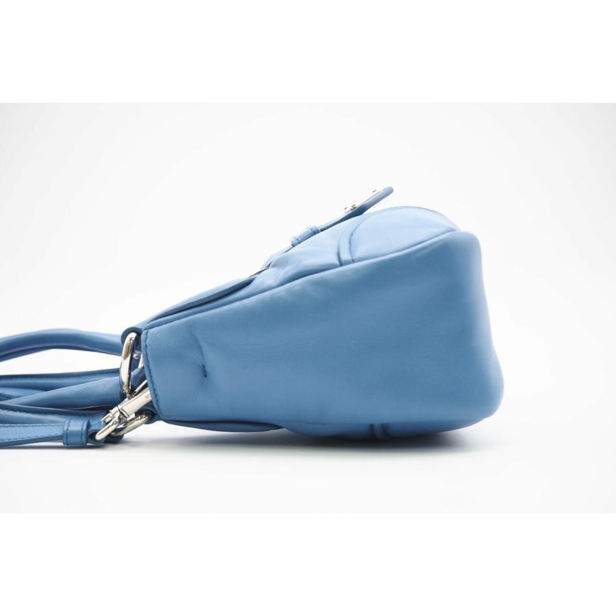 ★3日以内返品可★ 美品 PRADA プラダ パデッドナッパ ナッパソフト ムーン レザー 2WAYハンドバッグ 1BA381 | PRADA | 04
