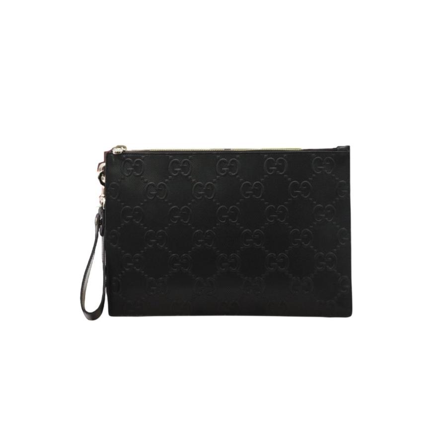 ★3日以内返品可★ 極美品 GUCCI グッチ GGエンボス レザー クラッチ 625569 クラッチバッグ ブラック レザー | GUCCI | 01