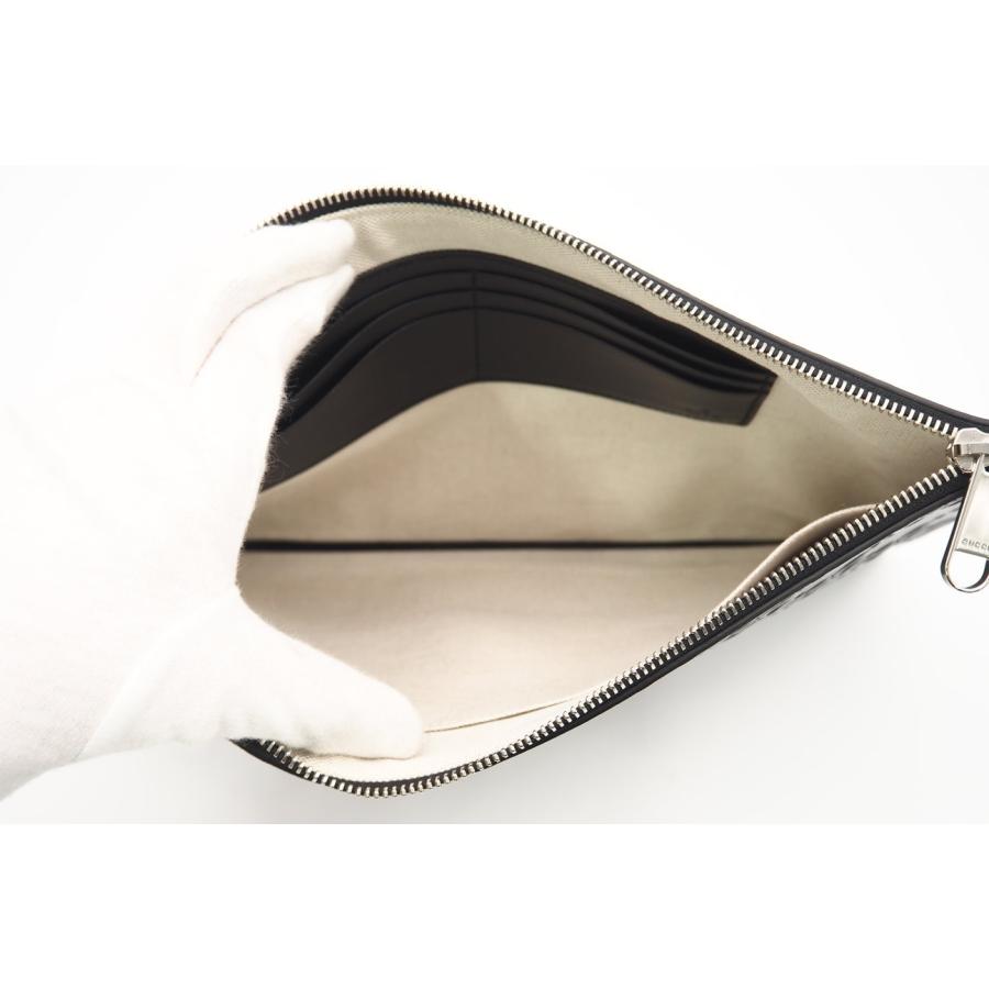 ★3日以内返品可★ 極美品 GUCCI グッチ GGエンボス レザー クラッチ 625569 クラッチバッグ ブラック レザー | GUCCI | 07