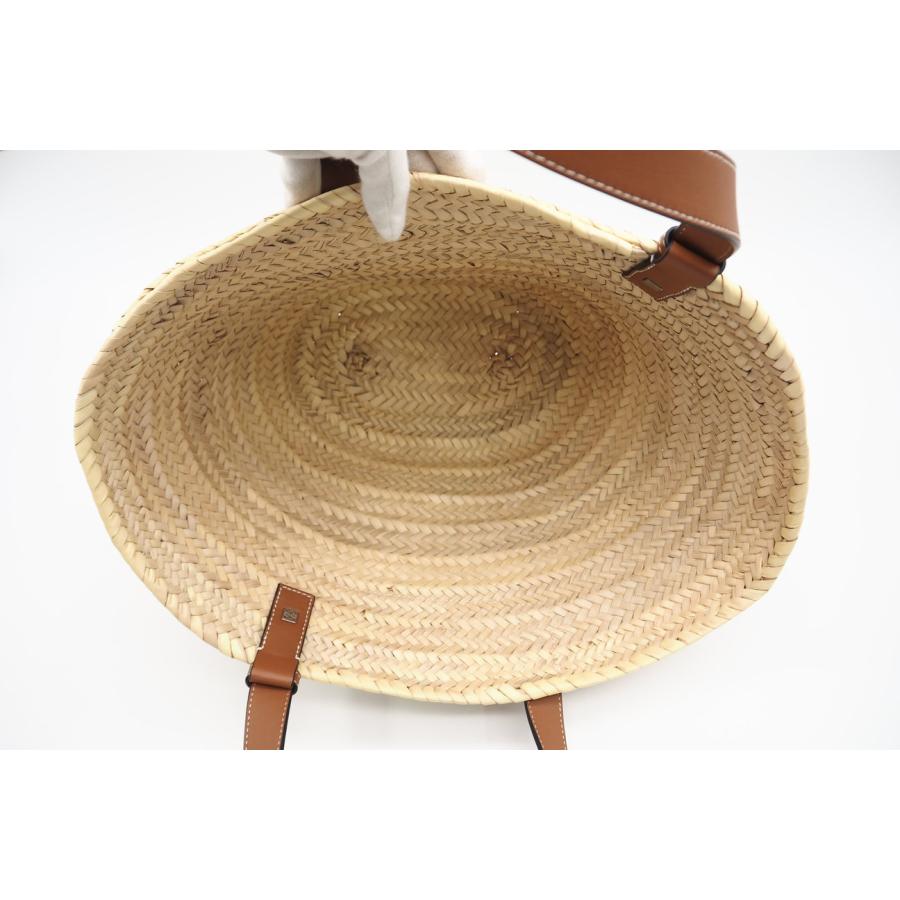 ★3日以内返品可★ 美品 LOEWE ロエベ ヤシの葉 カーフ バスケットバッグ ミディアム ナチュラル A546T37Ｘ01 | LOEWE | 08