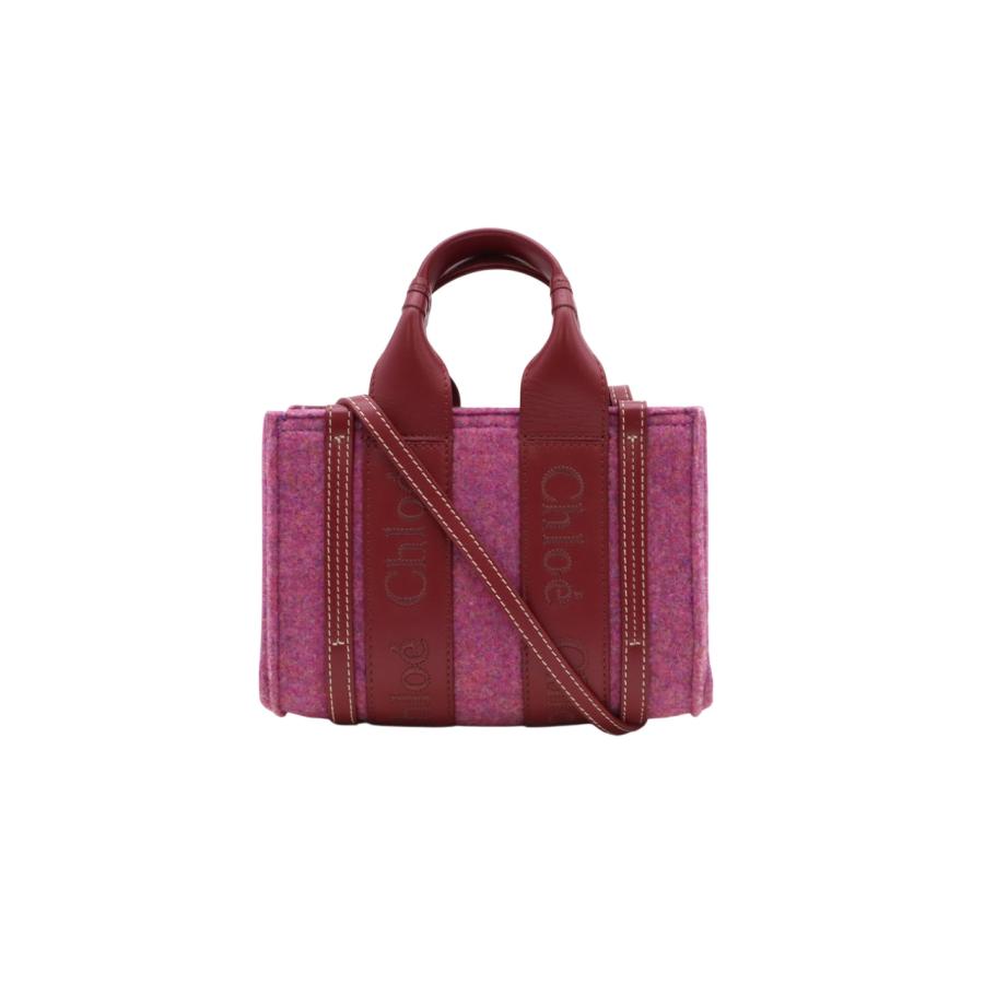 ★3日以内返品可★ 美品 Chloe クロエ ウッディ フェルト レザー スモール ハンドバッグ | Chloe | 01