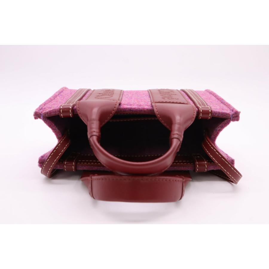 ★3日以内返品可★ 美品 Chloe クロエ ウッディ フェルト レザー スモール ハンドバッグ | Chloe | 04