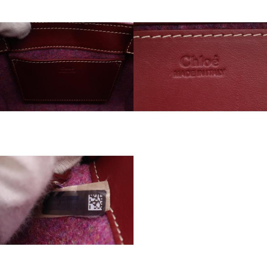 ★3日以内返品可★ 美品 Chloe クロエ ウッディ フェルト レザー スモール ハンドバッグ | Chloe | 09