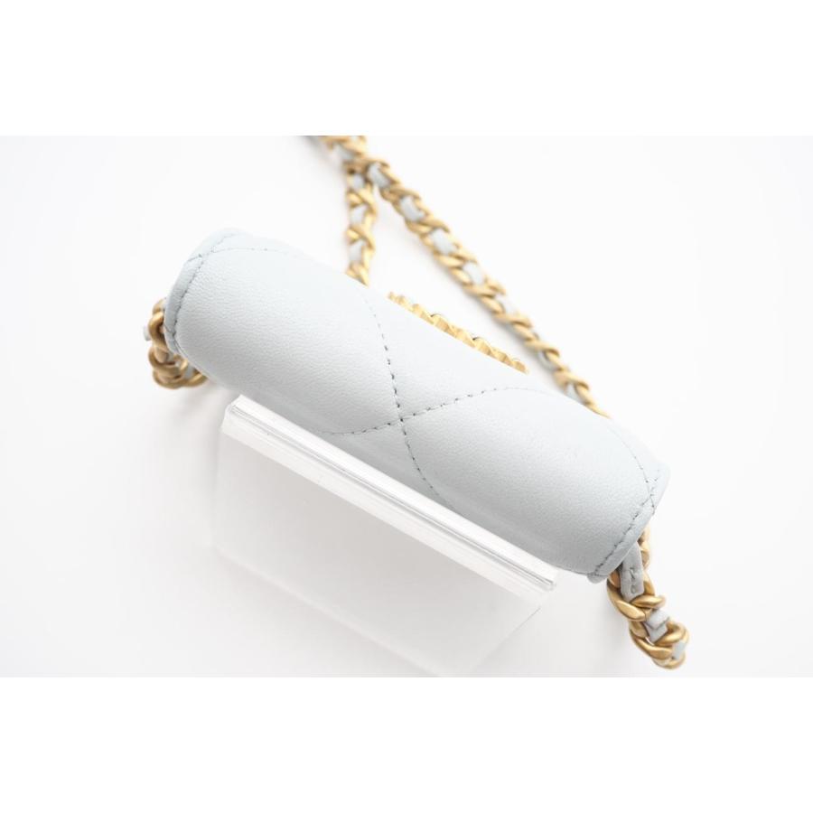 ★3日以内返品可★ 美品 CHANEL シャネル マトラッセ ラムスキン チェーン ショルダーミニバッグ ライトブルーの画像