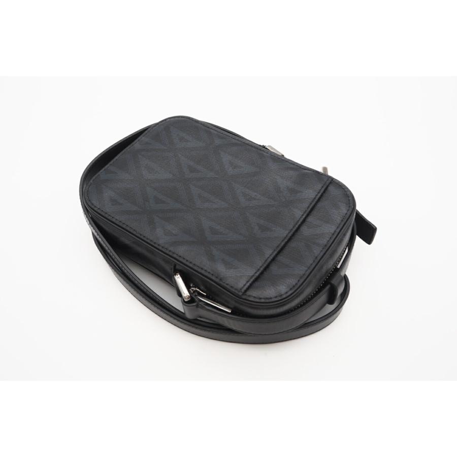 ★3日以内返品可★ 美品 Dior ディオール CDダイヤモンド バーティカルポーチ 2ESCA415CDP ショルダーバッグ ブラック グレー コーティングキャンバス メンズ ☆3日以内返品可☆ 美品 Dior ディオール CDダイヤモンド バーティカル