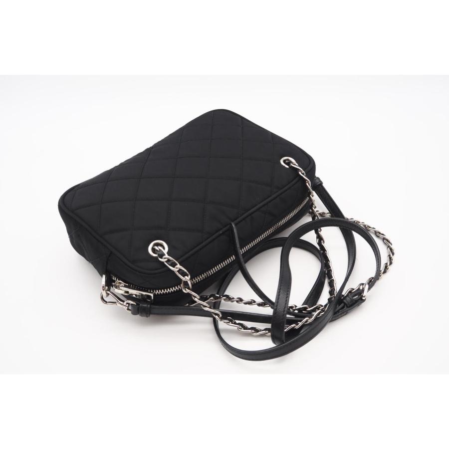 ★3日以内返品可★ 美品 PRADA プラダ ナイロン レザー キルティング チェーン NERO 1BH910 | PRADA | 03
