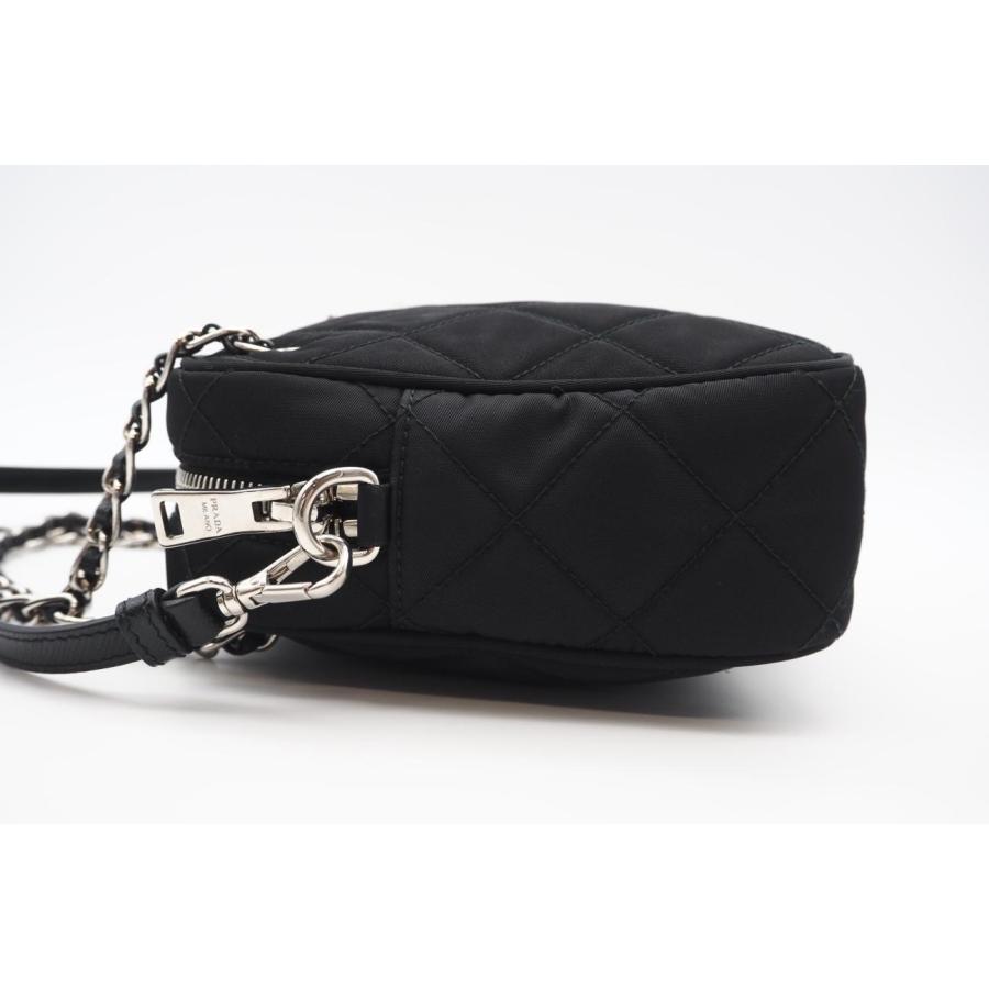 ★3日以内返品可★ 美品 PRADA プラダ ナイロン レザー キルティング チェーン NERO 1BH910 | PRADA | 07