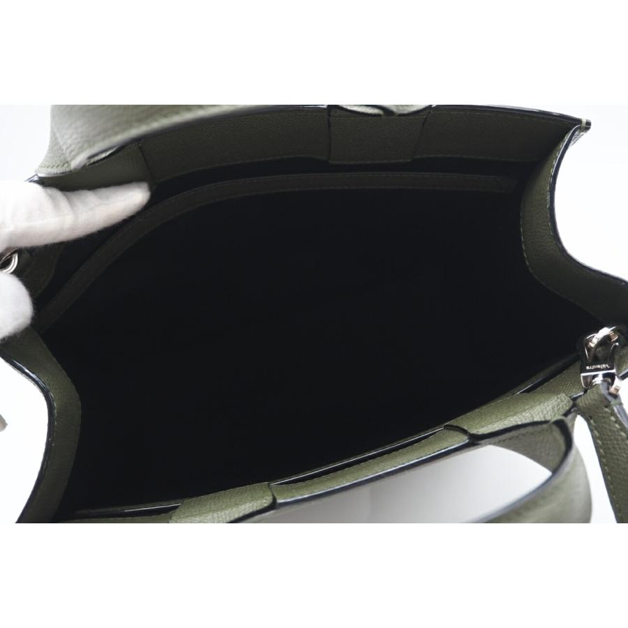 ★3日以内返品可★ 美品 Valextra ヴァレクストラ ソフトカーフスキン ボクシィ ミリタリー | Valextra | 08