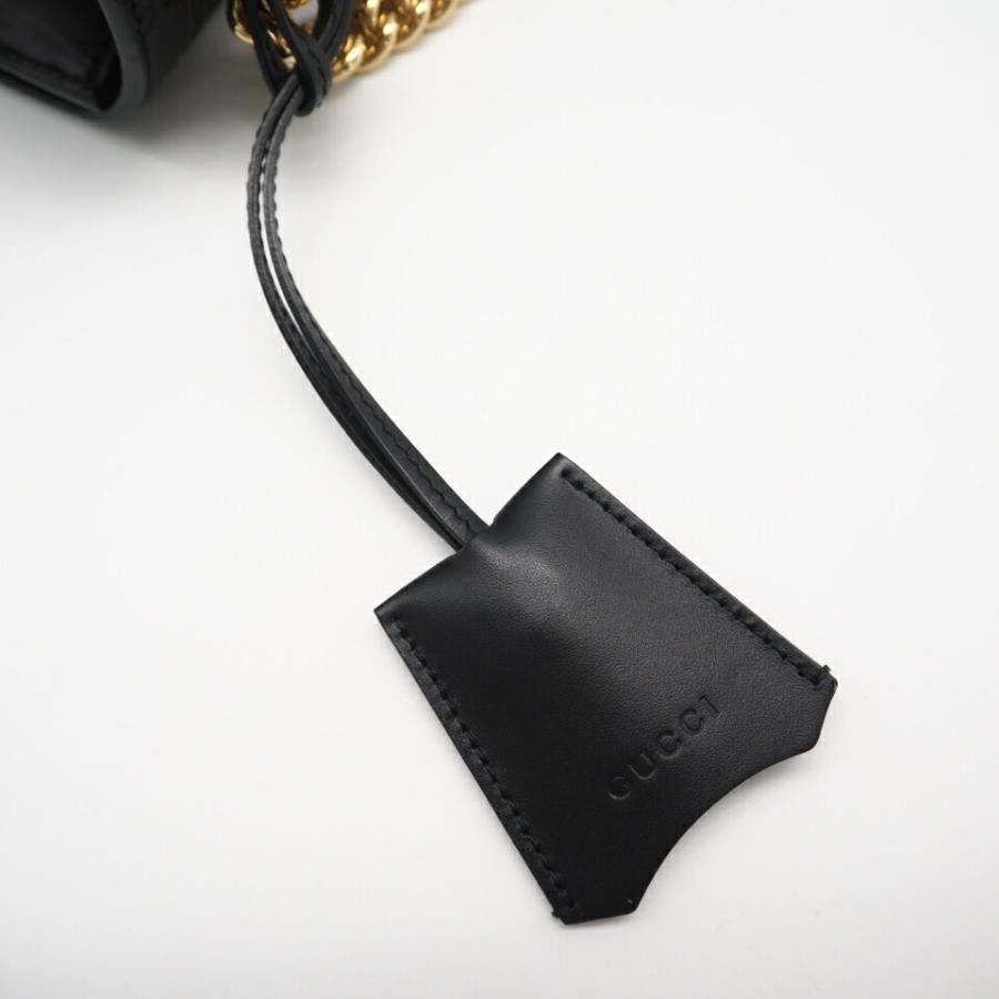 ★3日以内返品可★ 極美品 GUCCI グッチ レザー グッチシマ パドロック 409486 ショルダーバッグ ブラック レザー | GUCCI | 05