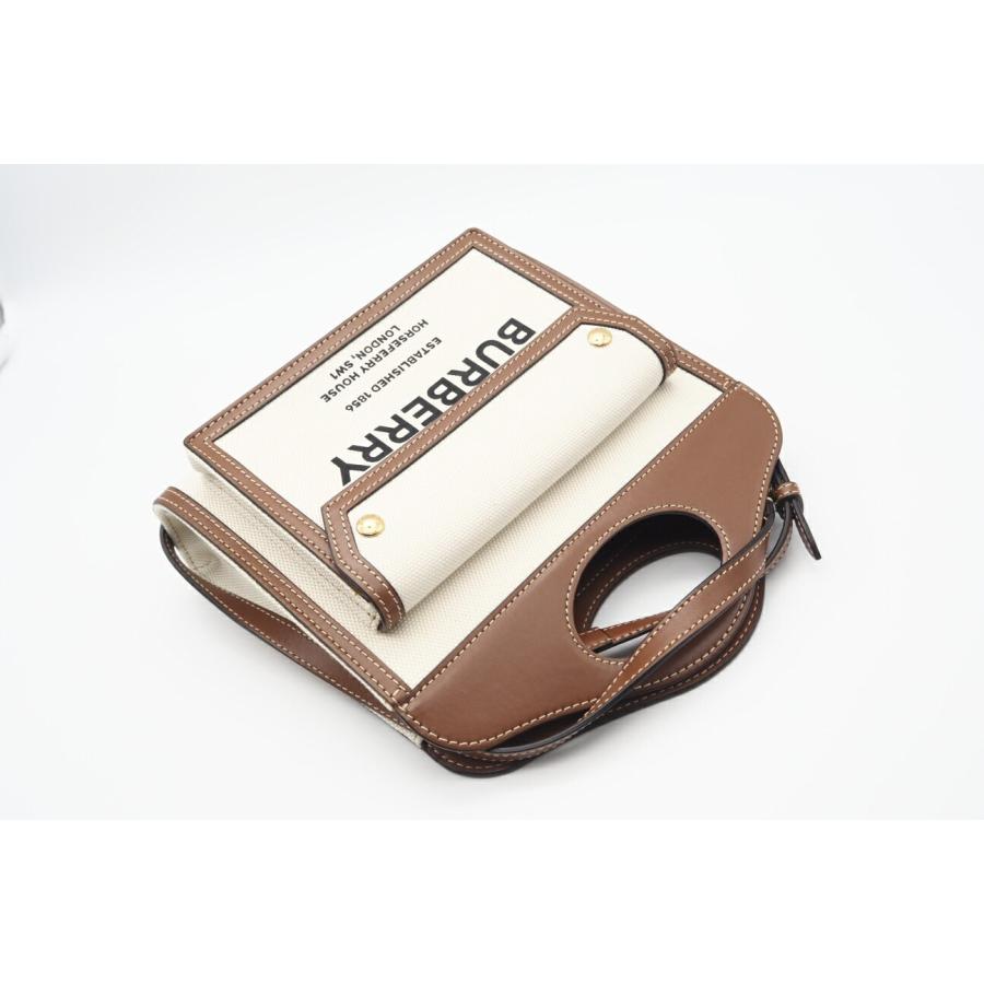 ★3日以内返品可★ 美品 BURBERRY バーバリー キャンバス レザー ミニ ポケットバッグ 8014615 | BURBERRY | 02