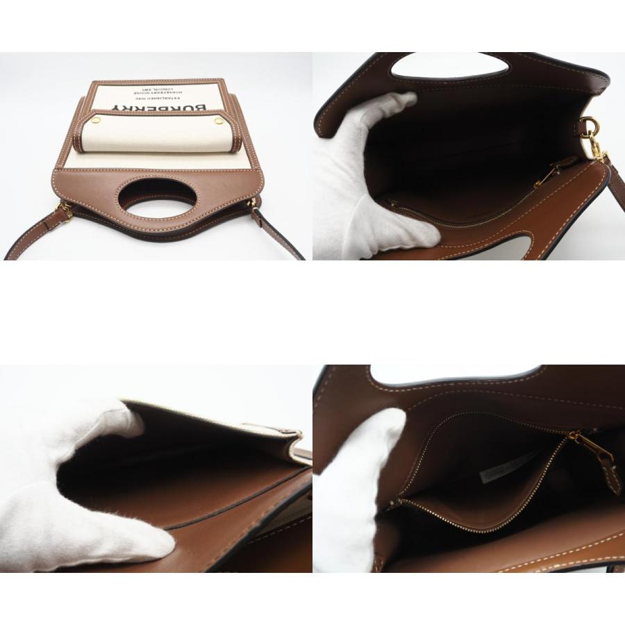 ★3日以内返品可★ 美品 BURBERRY バーバリー キャンバス レザー ミニ ポケットバッグ 8014615 | BURBERRY | 08