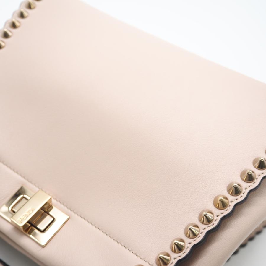 ★3日以内返品可★ 極美品 FENDI フェンディ レザー ミニピーカブー 8BN244 2wayハンドバッグ ピンク ゴールド | FENDI | 03