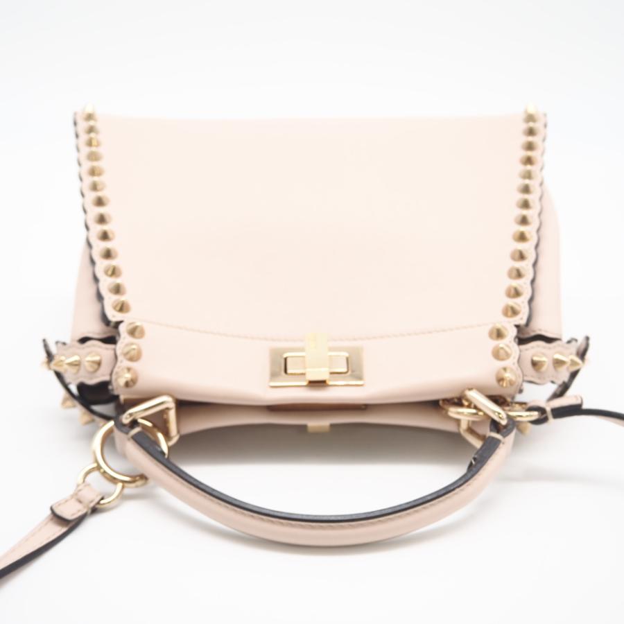 ★3日以内返品可★ 極美品 FENDI フェンディ レザー ミニピーカブー 8BN244 2wayハンドバッグ ピンク ゴールド | FENDI | 04