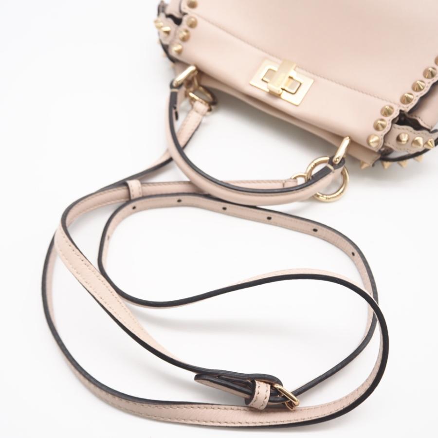 ★3日以内返品可★ 極美品 FENDI フェンディ レザー ミニピーカブー 8BN244 2wayハンドバッグ ピンク ゴールド | FENDI | 05