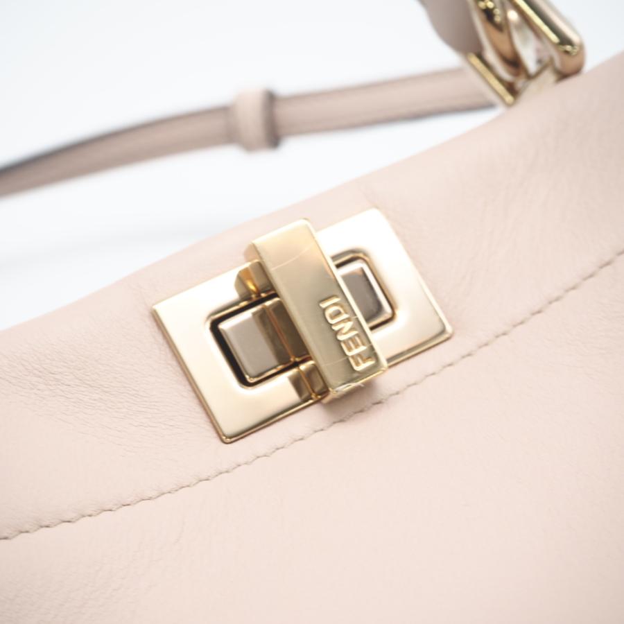 ★3日以内返品可★ 極美品 FENDI フェンディ レザー ミニピーカブー 8BN244 2wayハンドバッグ ピンク ゴールド | FENDI | 07