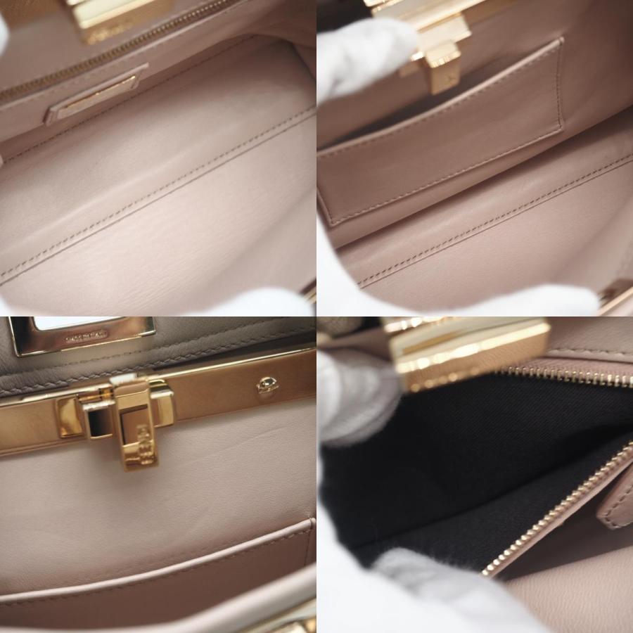 ★3日以内返品可★ 極美品 FENDI フェンディ レザー ミニピーカブー 8BN244 2wayハンドバッグ ピンク ゴールド | FENDI | 08