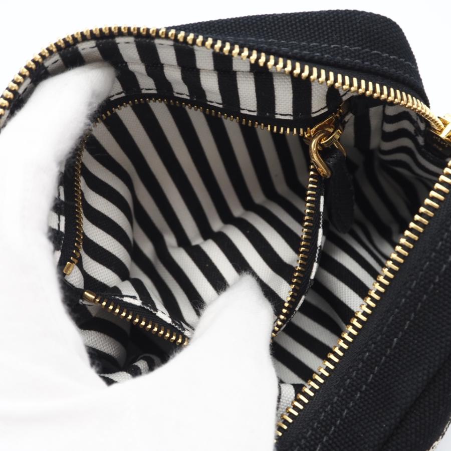 ★3日以内返品可★ 極美品 PRADA プラダ キャンバス カナパロゴ ポーチ NERO 1NA021 ポーチ ブラック | PRADA | 08