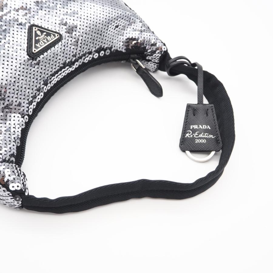 ★3日以内返品可★ 未使用 PRADA プラダ ナイロン Re-Edition スパンコール ホーボー ナイロン ハンドバッグ | PRADA | 03