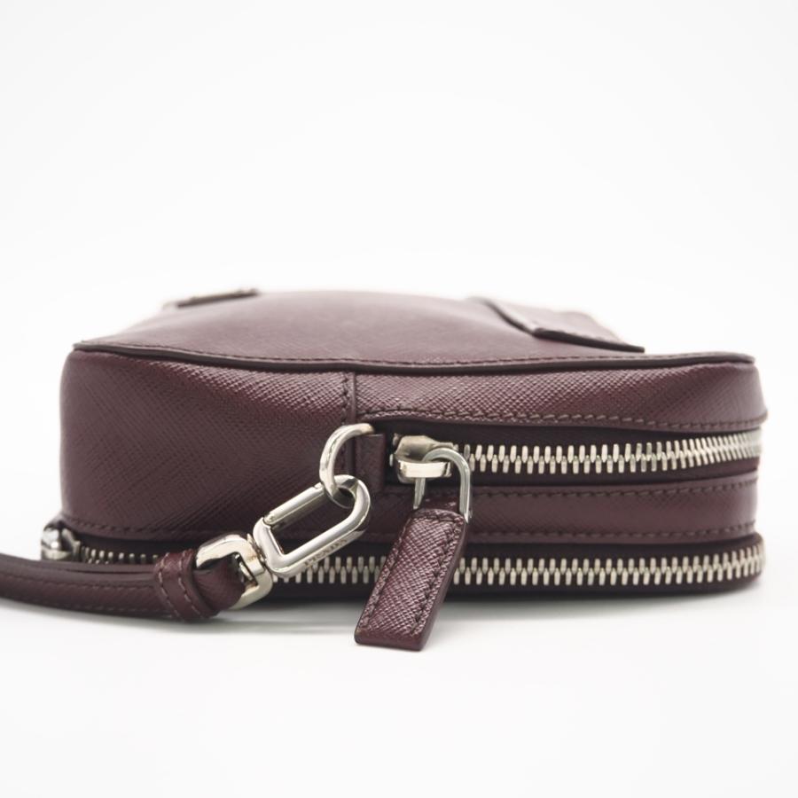 ★3日以内返品可★  PRADA プラダ サフィアーノ ロゴ ダブルジップ セカンドバッグ VR0052 セカンドバッグ | PRADA | 06