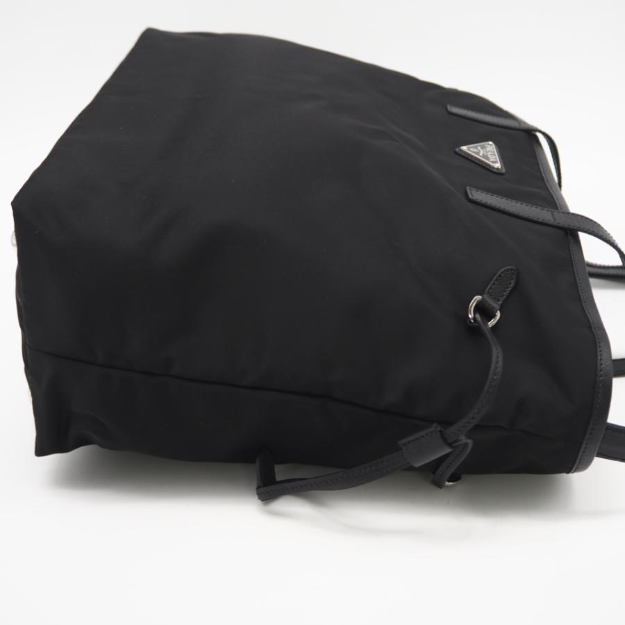 ★3日以内返品可★ 美品 PRADA プラダ テスート レザー ロゴプレート トートバッグ 1BG401 トートバッグ ブラック | PRADA | 06