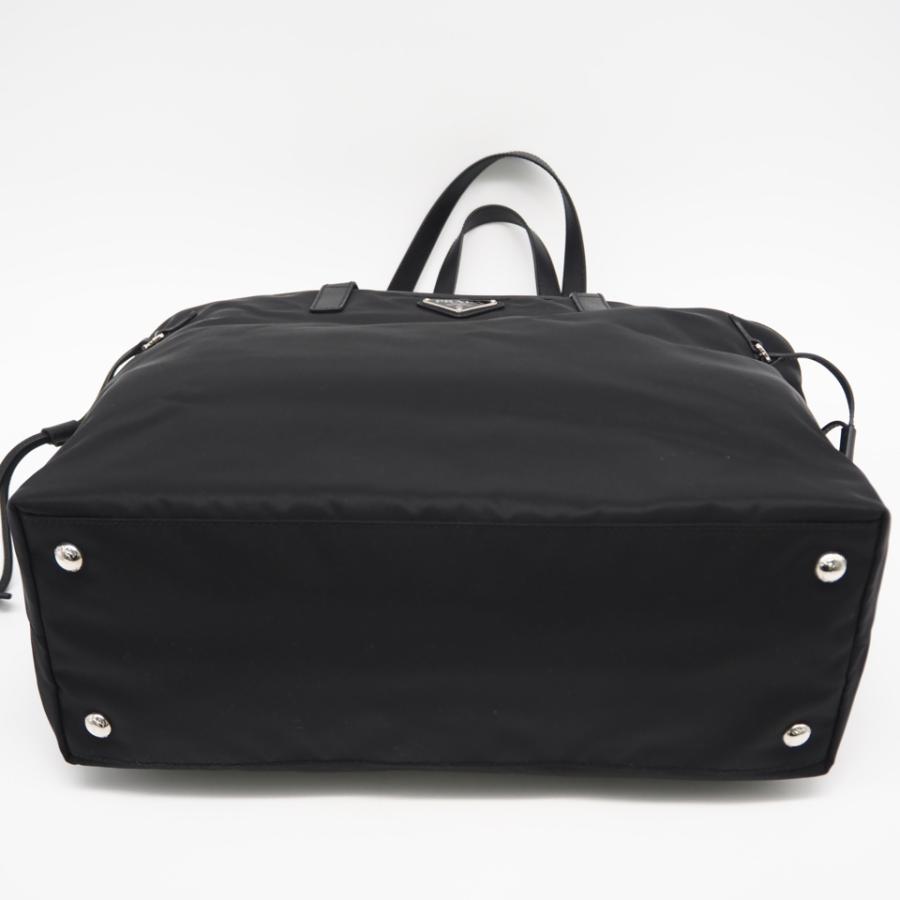 ★3日以内返品可★ 美品 PRADA プラダ テスート レザー ロゴプレート トートバッグ 1BG401 トートバッグ ブラック | PRADA | 07