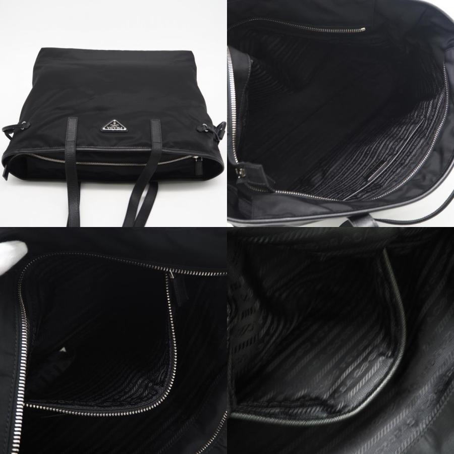 ★3日以内返品可★ 美品 PRADA プラダ テスート レザー ロゴプレート トートバッグ 1BG401 トートバッグ ブラック | PRADA | 08