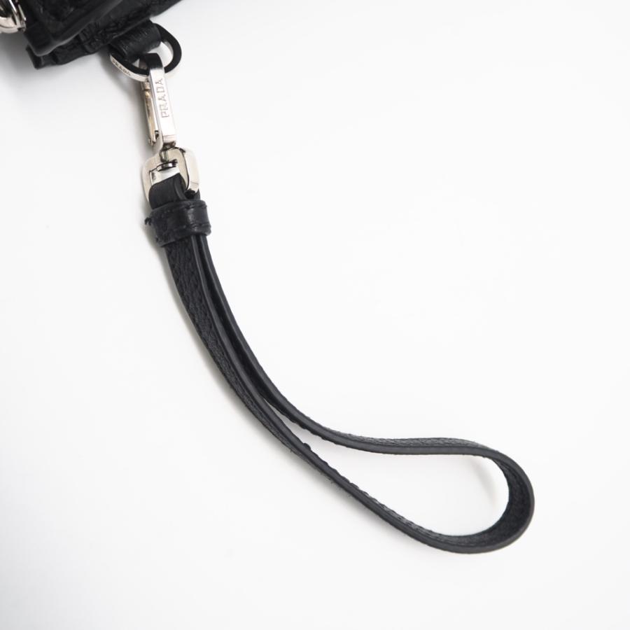 ★3日以内返品可★ 極美品 PRADA プラダ ヴィッテロ シティ レザー ロゴプレート セカンドバッグ ネロ 2VF006 | PRADA | 04