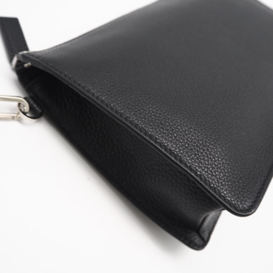 ★3日以内返品可★ 極美品 PRADA プラダ ヴィッテロ シティ レザー ロゴプレート セカンドバッグ ネロ 2VF006 | PRADA | 06