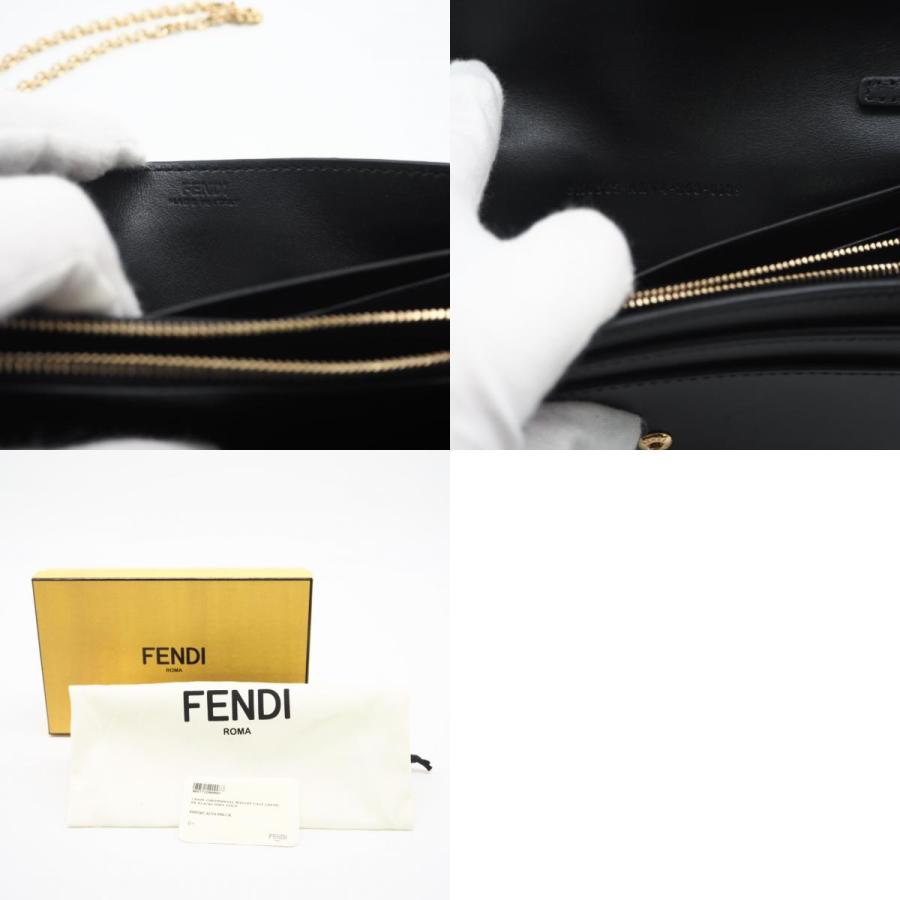 ★3日以内返品可★ 未使用 FENDI フェンディ FFダイヤモンド チェーン付き 長財布 8M0365 ショルダーバッグ | FENDI | 09