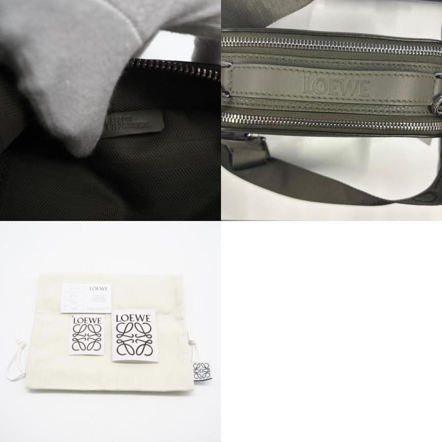 ★3日以内返品可★ 未使用 LOEWE ロエベ アナグラム クロスボディ カメラバッグ ミニ カーキグリーン | LOEWE | 09