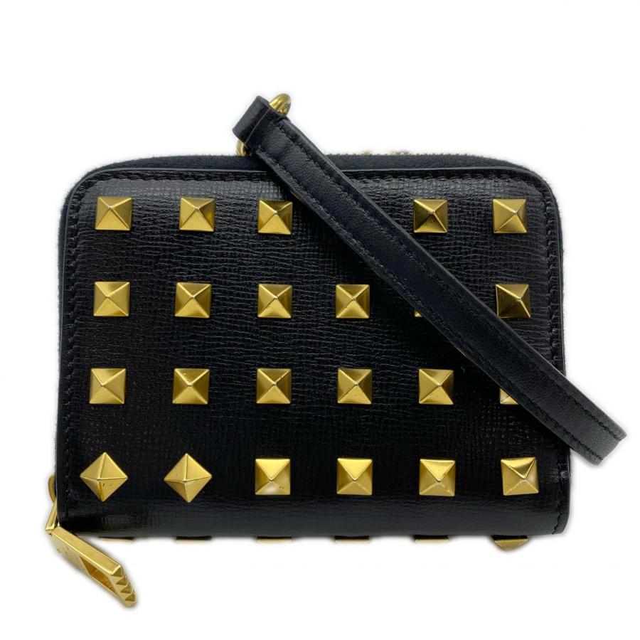 ★3日以内返品可★ 極美品 VALENTINO ヴァレンティノ ロックスタッズ ネックストラップ付きウォレット | VALENTINO | 01
