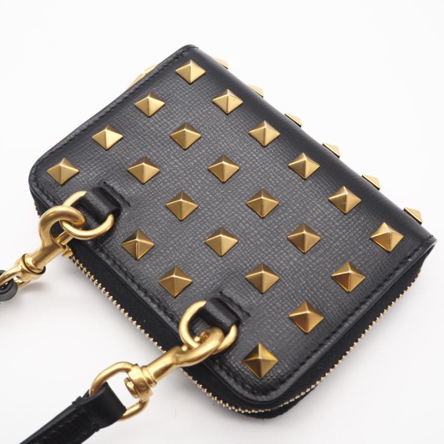 ★3日以内返品可★ 極美品 VALENTINO ヴァレンティノ ロックスタッズ ネックストラップ付きウォレット | VALENTINO | 02
