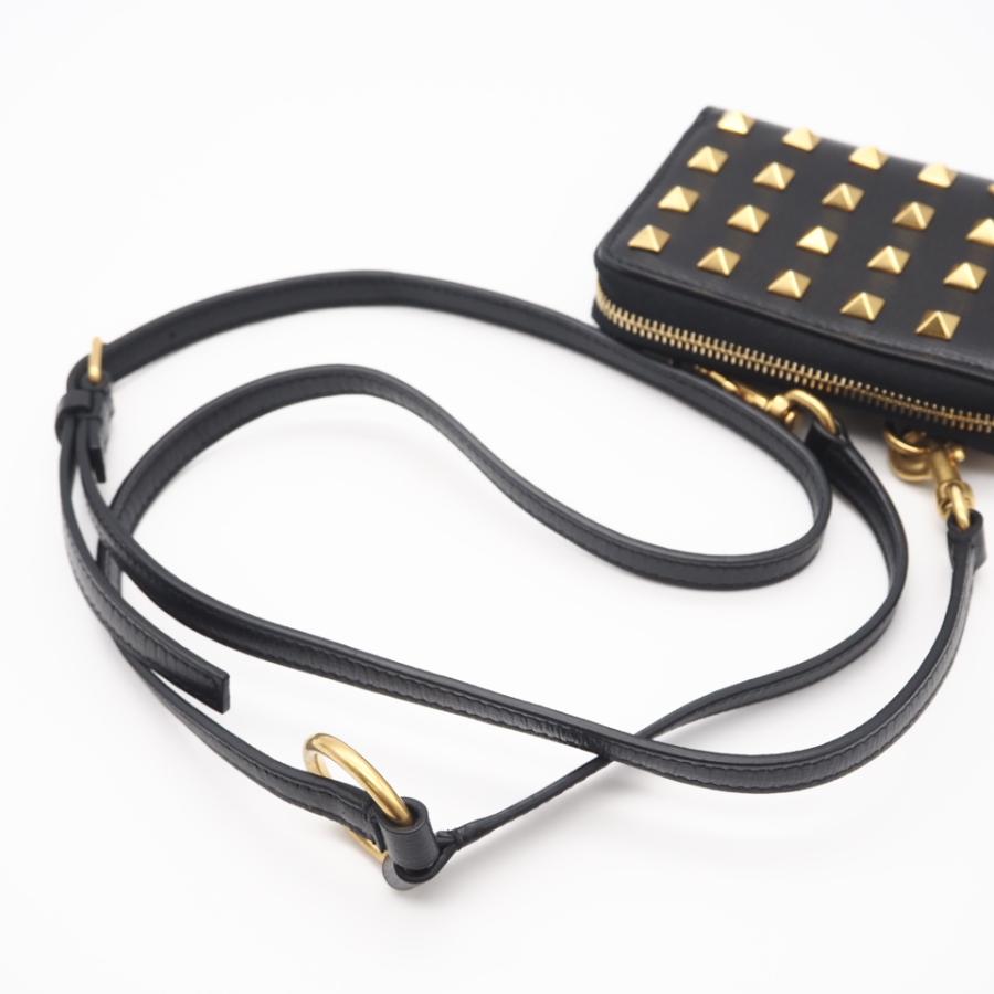 ★3日以内返品可★ 極美品 VALENTINO ヴァレンティノ ロックスタッズ ネックストラップ付きウォレット | VALENTINO | 08