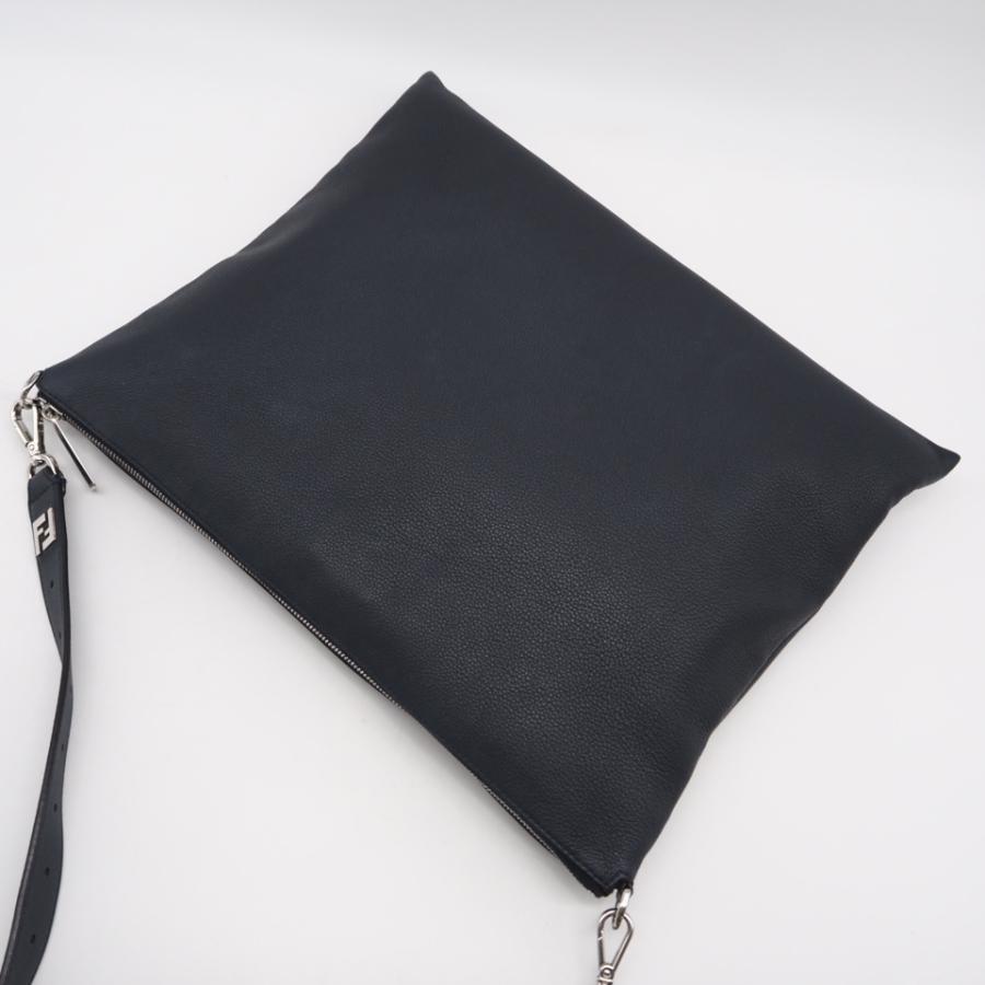 ★3日以内返品可★ 美品 FENDI フェンディ レザー ロゴ ショルダーバッグ 7VA604 ショルダーバッグ ネイビー | FENDI | 02