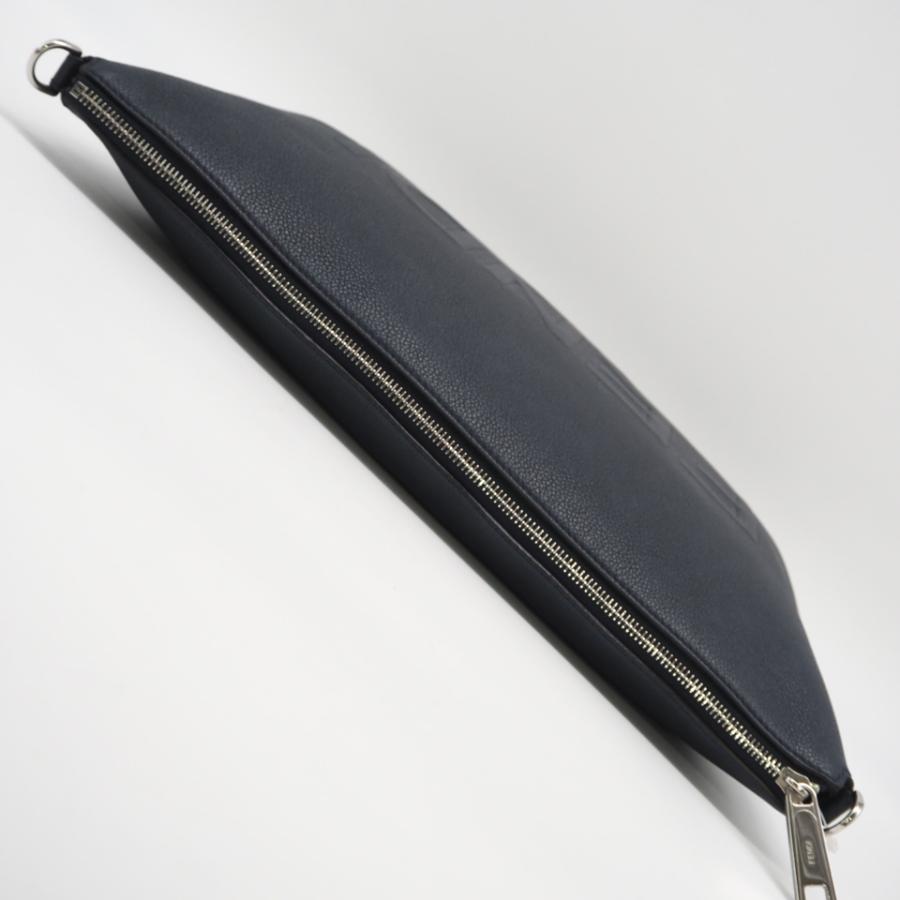 ★3日以内返品可★ 美品 FENDI フェンディ レザー ロゴ ショルダーバッグ 7VA604 ショルダーバッグ ネイビー | FENDI | 04