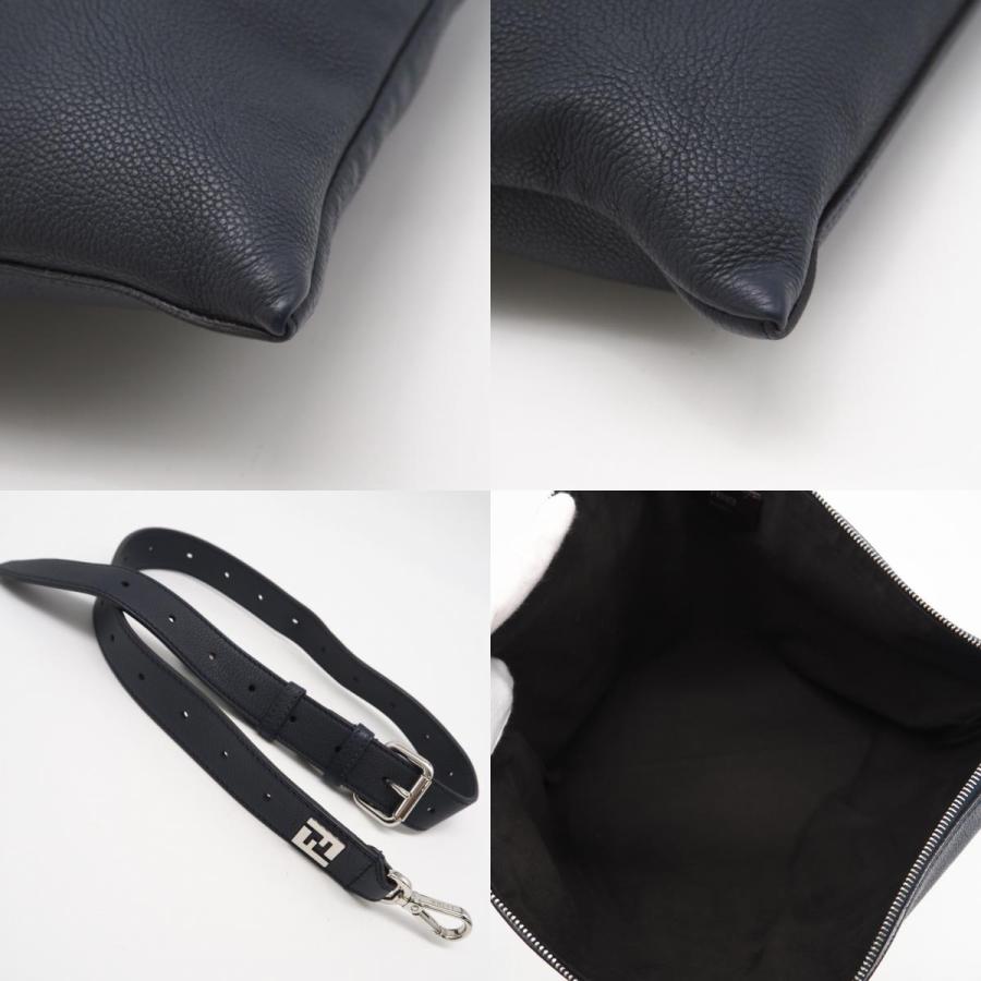 ★3日以内返品可★ 美品 FENDI フェンディ レザー ロゴ ショルダーバッグ 7VA604 ショルダーバッグ ネイビー | FENDI | 08