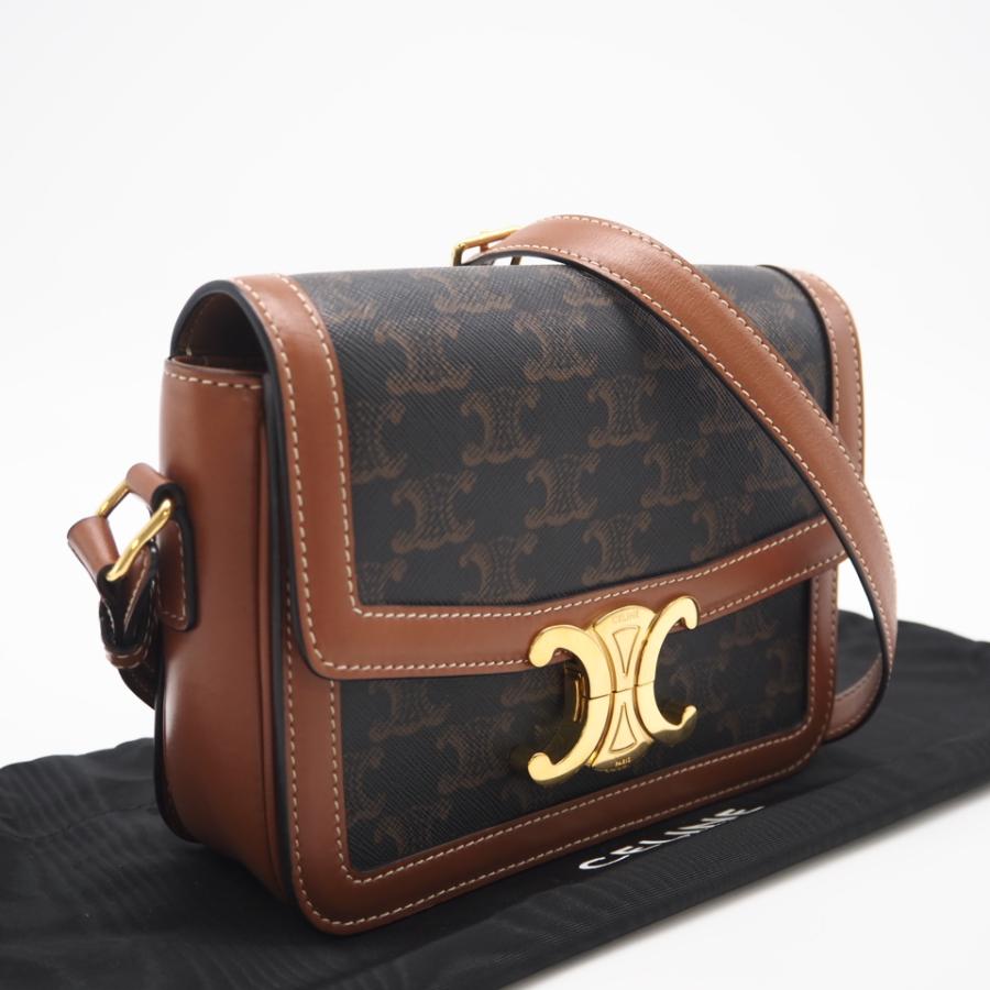 ★3日以内返品可★ 美品 CELINE セリーヌ トリオンフキャンバス＆カーフスキン ティーン トリオンフバッグ | CELINE