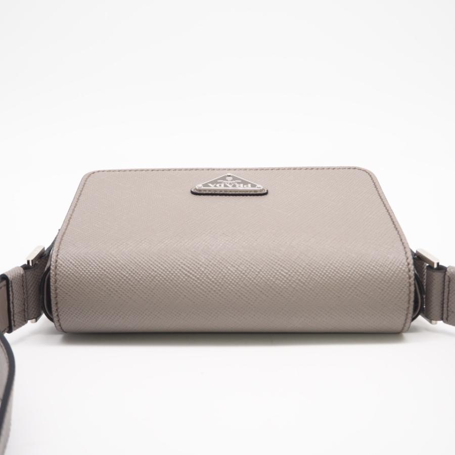 ★3日以内返品可★ 極美品 PRADA プラダ サフィアーノ レザー ショルダーバッグ 2VD065 ショルダーバッグ グレー | PRADA | 06