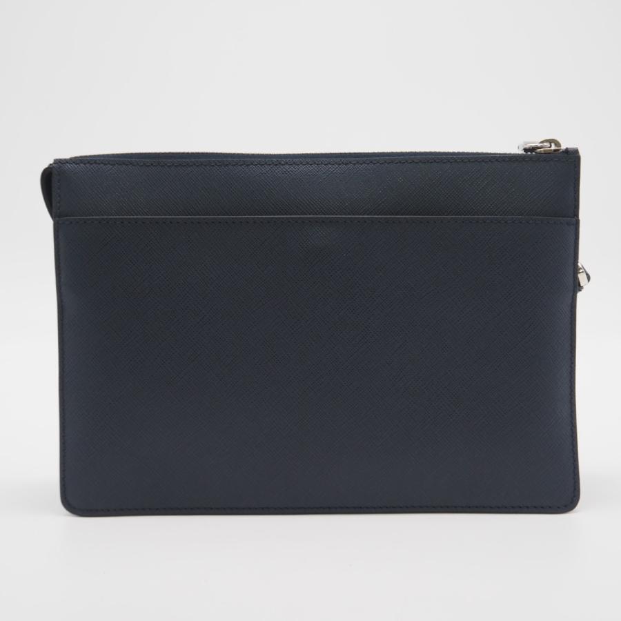 ★3日以内返品可★ 美品 PRADA プラダ レザー サフィアーノレザー ポーチ 2VF032 ポーチ ネイビー サフィアーノ | PRADA | 03