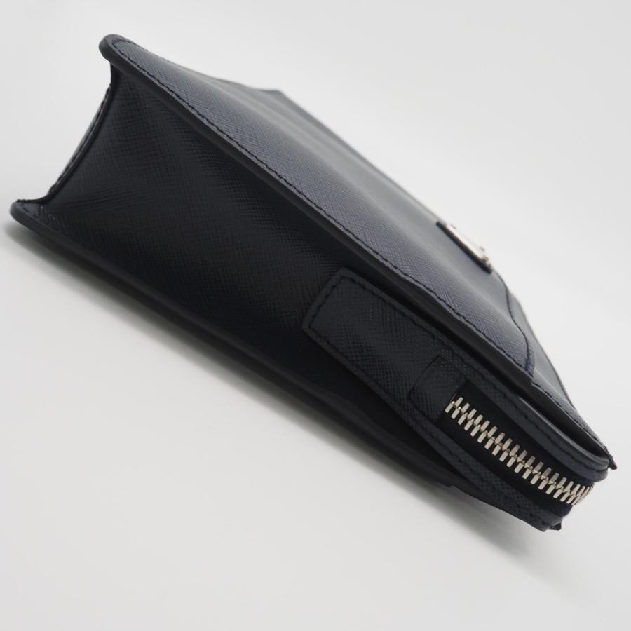 ★3日以内返品可★ 美品 PRADA プラダ レザー サフィアーノレザー ポーチ 2VF032 ポーチ ネイビー サフィアーノ | PRADA | 06