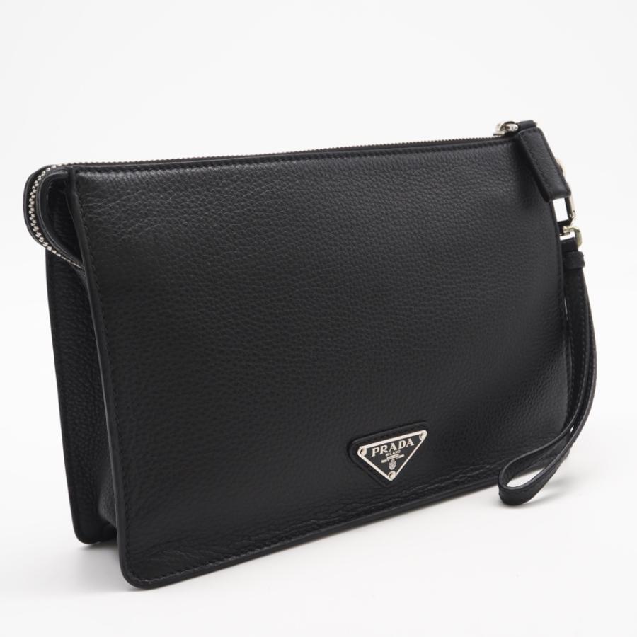 ★3日以内返品可★ 美品 PRADA プラダ ヴィッテロ シティ クラッチバッグ 2VF006 セカンドバッグ ブラック | PRADA