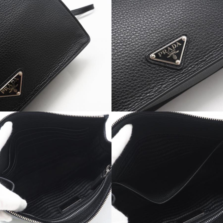 ★3日以内返品可★ 美品 PRADA プラダ ヴィッテロ シティ クラッチバッグ 2VF006 セカンドバッグ ブラック | PRADA | 08