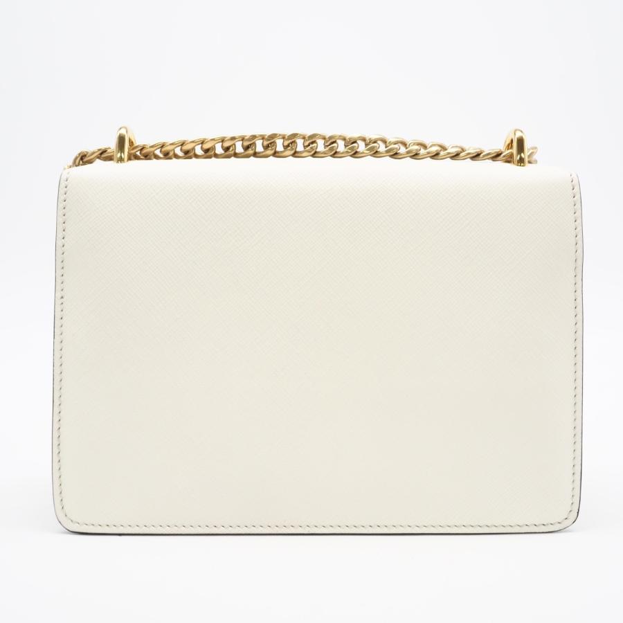 ★3日以内返品可★ 極美品 PRADA プラダ サフィアーノ チェーンショルダーバッグ 1BD200 ショルダーバッグ ホワイト サフィアーノ レディース PRADA プラダ サフィアーノ チェーンショルダーバッグ 1BD200 (PRADA