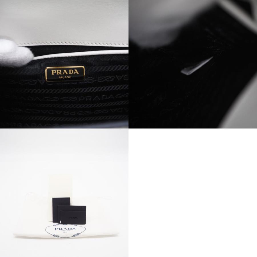 ★3日以内返品可★ 極美品 PRADA プラダ サフィアーノ チェーンショルダーバッグ 1BD200 ショルダーバッグ ホワイト サフィアーノ レディース PRADA プラダ サフィアーノ チェーンショルダーバッグ 1BD200 (PRADA