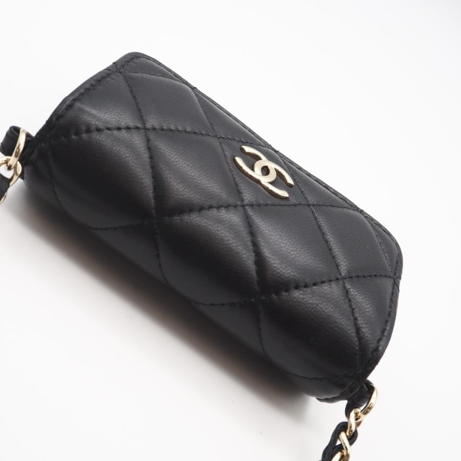 ★3日以内返品可★ 極美品 CHANEL シャネル ミニマトラッセ パールチェーンウォレット AP2583 ショルダーバッグ ブラック ラムスキン レディース CHANEL（シャネル） ☆3日以内返品可☆ 極美品 ミニマトラッセ パール